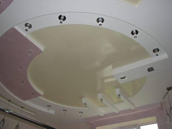 Популярные варианты и конструкции потолка из гипсокартона с фото