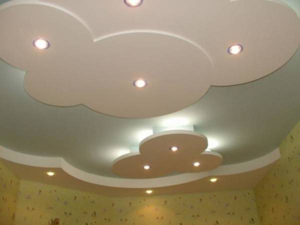 Многоуровневые потолки из гипсокартона с подсветкой: проектировка и технология монтажа с фото