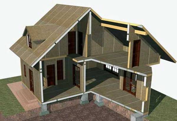 Устройство конструкции стены каркасного деревянного дома с фото